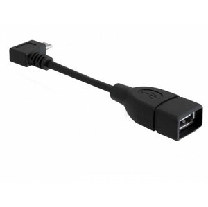 DeLock adaptér USB micro-B samec pravoúhlý > USB 2.0-A samice OTG 11cm - 83104