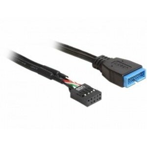DeLock USB 2.0 pinový konektor samice > USB 3.0 pinový konektor samce 0,3m - 83281