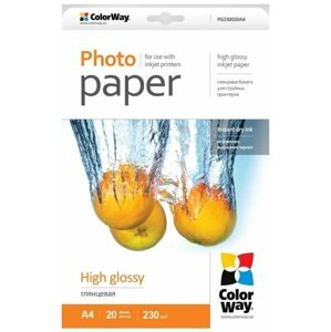 COLORWAY high glossy 230g/m2, A4, 20 listů - PG230020A4