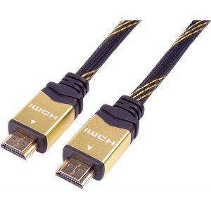 PremiumCord GOLD HDMI High Speed + Ethernet kabel, zlacené konektory, 1,5m - kphdmet015