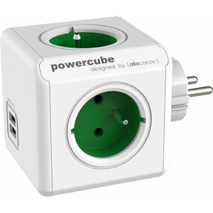 PowerCube ORIGINAL USB rozbočka-4 zásuvka, zelená - 8718444085973