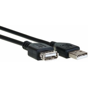 AQ KCV018, USB 2.0 prodlužovací kabel A (samec) - A (samice), 1,8m - xkcv018