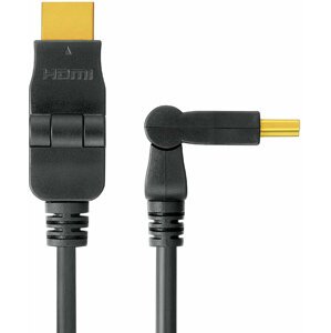 PremiumCord Kabel HDMI A - HDMI A M/M 1m, otočné zlacené konektory,HDMI 1.3b - kphdmo1