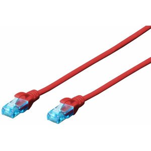 Digitus Ecoline Patch Cable, UTP, CAT 5e, AWG 26/7, červený, 5m - DK-1512-050/R