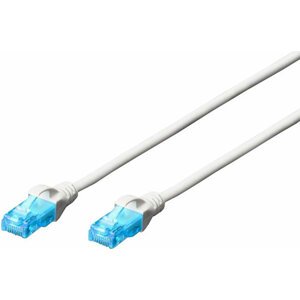 Digitus Ecoline Patch Cable, UTP, CAT 5e, AWG 26/7, bílý, 5m - DK-1512-050/WH