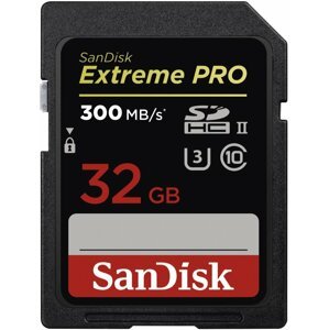 SanDisk SDHC Extreme Pro 32GB 300MB/s UHS-II U3 - SDSDXPK-032G-GN4IN