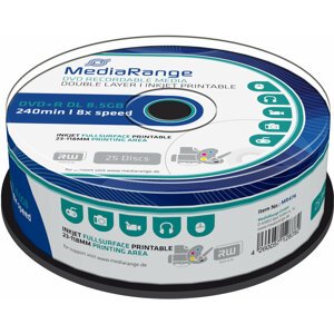 MediaRange DVD+R 8,5GB DL 8x, Printable, 25ks Spindle - MR474
