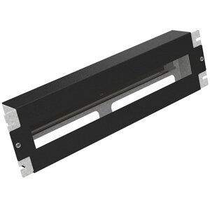 Solarix instalační panel 3U s DIN lištou do 19" rozvaděče, RAL 9005 - 80138325