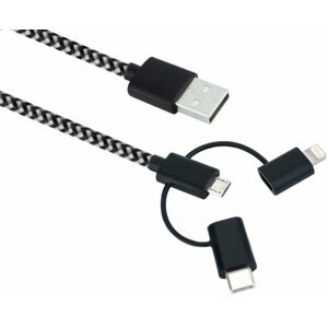 Sandberg kabel Lightning+MicroUSB+USB-C, 1m - 441-01