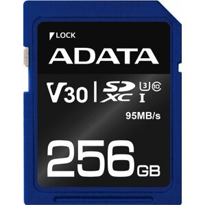 ADATA SDXC Premier Pro 256GB 95MB/s UHS-I U3 - ASDX256GUI3V30S-R