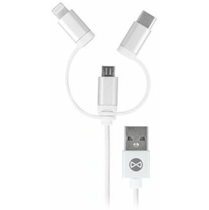 Forever datový kabel USB 3IN1 pro APPLE IPHONE 5, MICRO USB, C-TYP, bílý (TFO-N) - T_01625