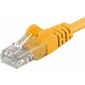 PremiumCord Patch kabel UTP RJ45-RJ45 level 5e, 2m, žlutá - sputp02Y