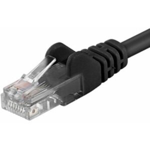 PremiumCord Patch kabel UTP RJ45-RJ45 level 5e, 5m, černá - sputp050C