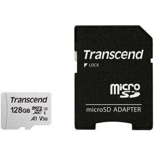 Transcend Micro SDXC 300S 128GB 95MB/s UHS-I U3 + SD adaptér - TS128GUSD300S-A