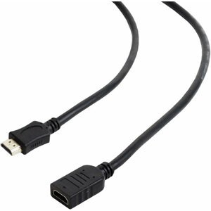 Gembird CABLEXPERT kabel HDMI-HDMI 4,5m, 1.4, M/F stíněný, zlacené kontakty, prodlužovací, černá - CC-HDMI4X-15