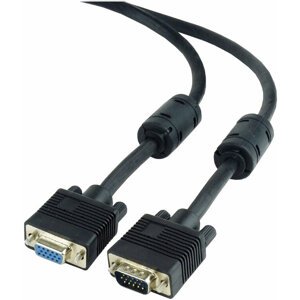 Gembird CABLEXPERT kabel prodlužovací mon 15M/15F VGA 3m stíněný extra, ferrity, černá - CC-PPVGAX-10-B