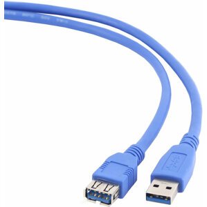 Gembird CABLEXPERT kabel USB A-A 1,8m 3.0 prodlužovací, modrá - CCP-USB3-AMAF-6