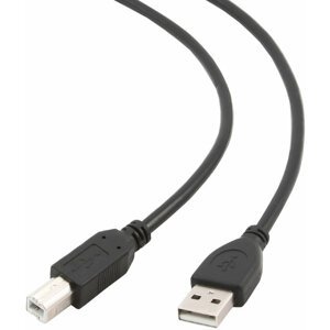 Gembird CABLEXPERT kabel USB A-B 1,8m 2.0 HQ zlacené kontakty, černá - CCP-USB2-AMBM-6