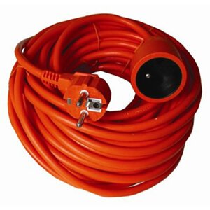 Solight prodlužovací kabel - spojka, 1 zásuvka, 20m, oranžová - PS17