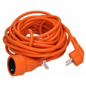 Solight prodlužovací kabel - spojka, 1 zásuvka, 10m, oranžová - PS16O