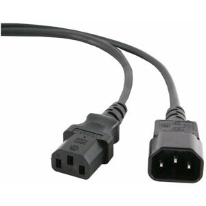 C-TECH kabel síťový, prodlužovací, 3m VDE 220/230V napájecí - CB-PWRC14-3