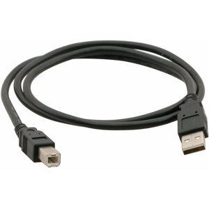 C-TECH kabel USB A-B 3m 2.0, černá - CB-USB2AB-3-B