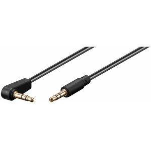 PremiumCord kabel Jack 3.5mm - 3,5mm konektor 90° M/M 0,5m - kjackmm05-90