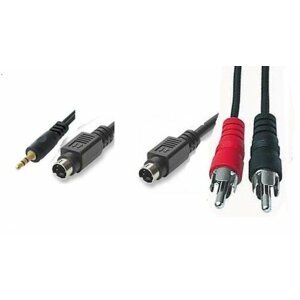 PremiumCord kabel S-Video+3,5Jack-S-Video+2xCINCH 2m - kjsbd-2