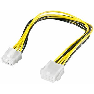PremiumCord prodloužení napájecího kabelu, 8 pinů, délka 28cm - kn-20