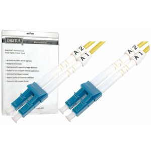 Digitus Fiber Optic Patch Cord, LC/LC Singlemode, OS1, 09/125 µ, Duplex, 10m - DK-2933-10