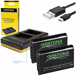 Patona nabíječka Foto Dual Quick Sony NP-BX1 + 2x baterie 1090mAh USB - PT1974B