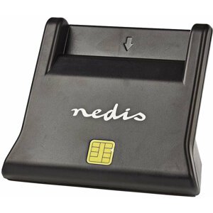 Nedis čtečka čipových karet, USB, Smart Card ID-1, standardní biometrické čipy, USB 2.0, černá - CRDRU2SM3BK