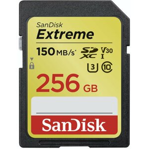 SanDisk SDXC Extreme 256GB 150MB/s UHS-I U3 V30 - SDSDXV5-256G-GNCIN