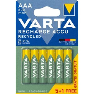 VARTA nabíjecí baterie Recycled AAA 800 mAh, 5+1ks - 56813101476