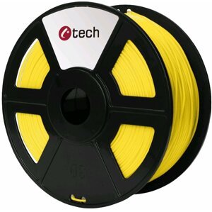 C-TECH tisková struna (filament), PLA, 1,75mm, 1kg, žlutá - 3DF-PLA1.75-Y