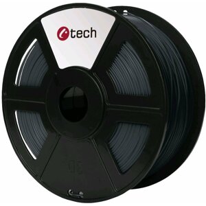 C-TECH tisková struna (filament), PLA, 1,75mm, 1kg, šedá - 3DF-PLA1.75-DG