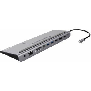 PremiumCord USB-C Full Size MST Dock Station with Phone Stand - ku31dock13