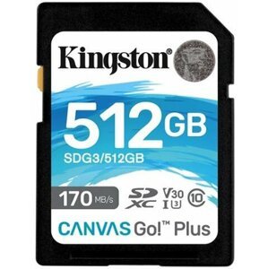 Kingston SDXC Canvas Go! Plus 512GB 170MB/s UHS-I U3 - SDG3/512GB