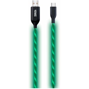 YENKEE YCU 341 nabíjecí kabel USB-C, LED, 1m, zelená - 35053493