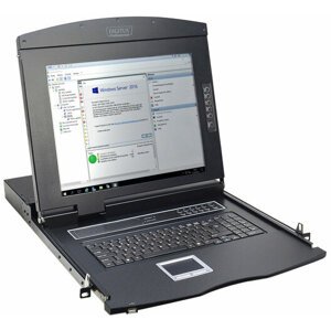 Digitus Console 43,2cm (17") TFT, US keyboard, 16-Port KVM, touchpad, 1U - DS-72210-3US