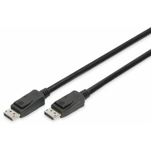 Digitus kabel DisplayPort, M/M, se západkou, 2m, černá - AK-340106-020-S