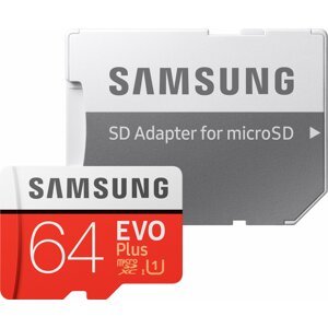 Samsung EVO Plus Micro SDXC 64 GB UHS-I U1 + adaptér - MB-MC64HA/EU