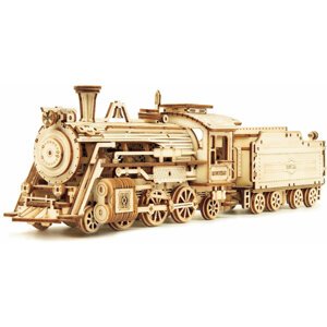 Stavebnice RoboTime Parní lokomotiva, dřevěná - MC501