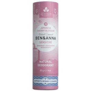 Deodorant Ben & Anna Sensitive, tuhý, třešňový květ, 60 g - BEN008