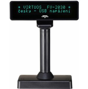 Virtuos FV-2030B - VFD zákaznicky displej, 2x20 9mm, USB, černá - EJG1003