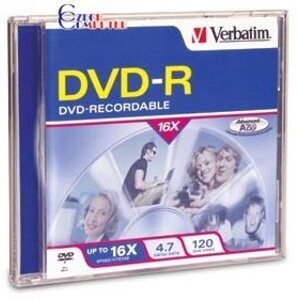 Verbatim DVD-R Printable 16x 4,7GB jewel 10ks - 43521