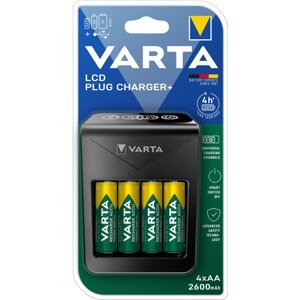 VARTA nabíječka Plug Charger+, včetně 4x AA 2600 mAh - 57687101461