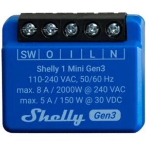 Shelly Plus 1 Mini, spínací modul, WiFi, Gen3 - SHELLY-PLUS-1-MINI-GEN3