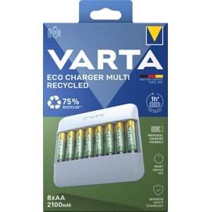 VARTA nabíječka Eco Charger Multi Recycled Box, včetně 8xAA 2100 mAh Recycled - 57682101121