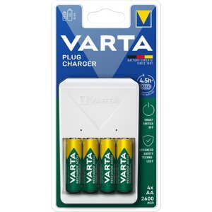 VARTA nabíječka Plug Charger, včetně 4xAA 2600 mAh - 57657101461